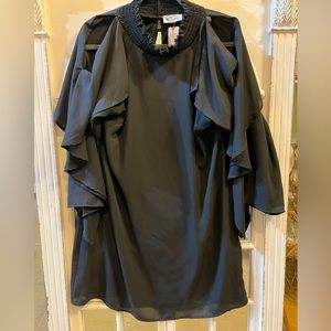Large Carole Christian black shirt- dress